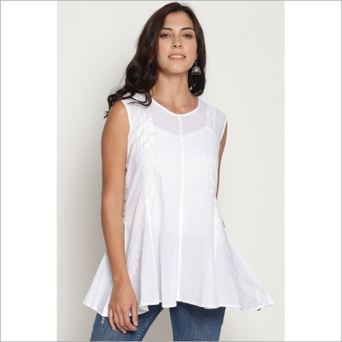 Chikan Short Top