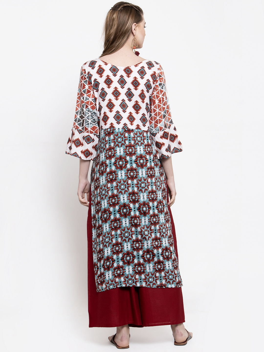 Multi Color Printed Kurtis With Palazzo