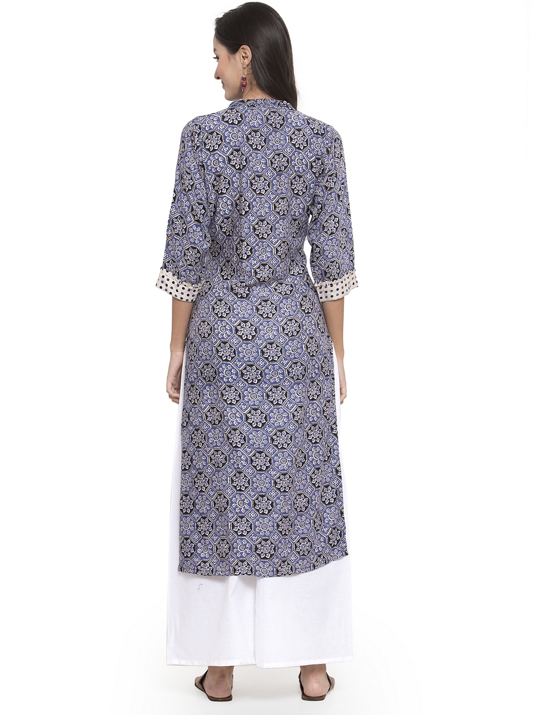 Multi Color Rayon Printed Kurtis With Palazzo Set