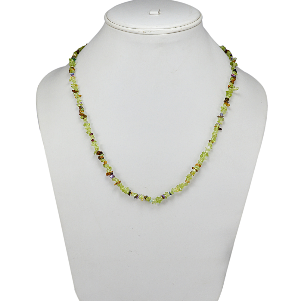 Multi Gemstone Chips Necklace Pg-131554 Size: 0.7x53.2