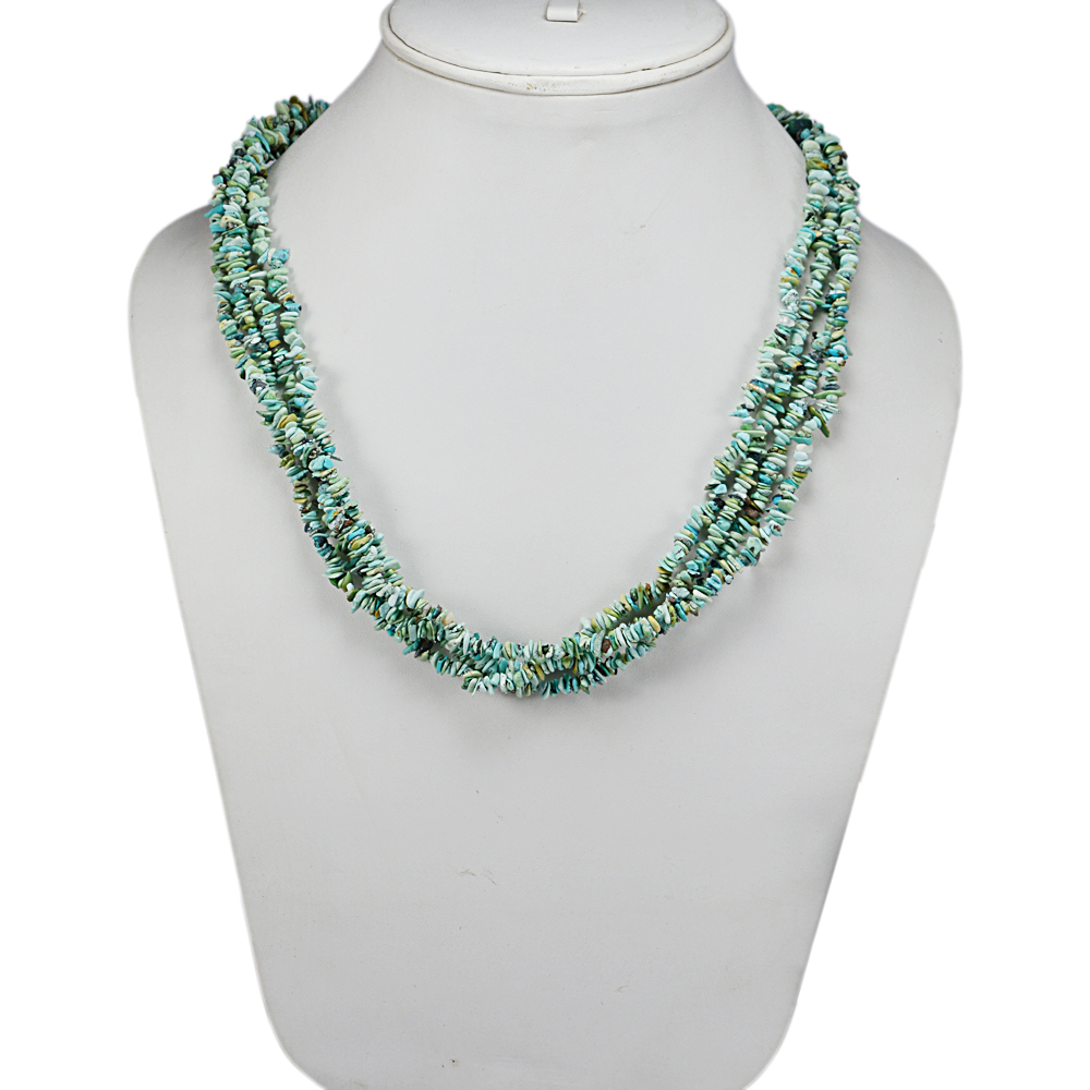Turquoise Gemstone Chips Necklace Pg-131559 Size: 2x53.3
