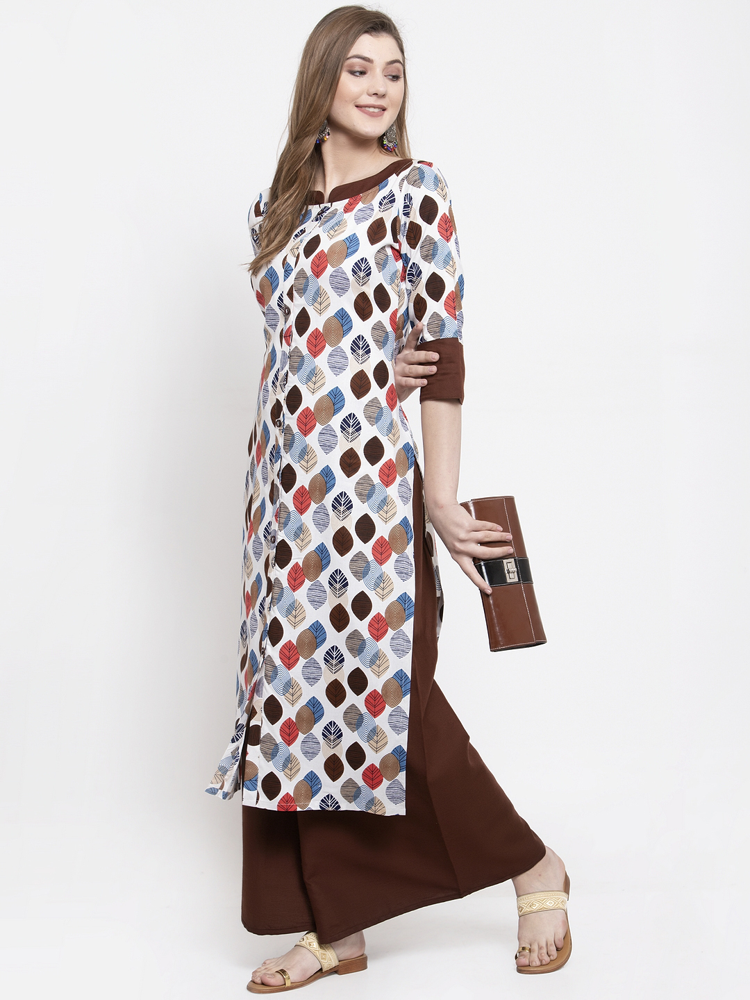 Multicolour Ladies Rayon Designer Kurta Set
