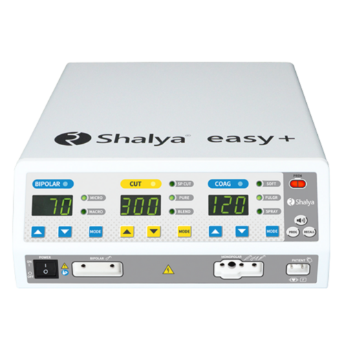 Shalya Easy+ Electrosurgical Generator - Stainless Steel, 300 Watt Power | Advanced Surgical Monitoring, PREM Electrode Safety, Ten User-Settable Programs