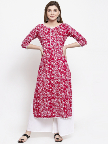Multicolour Rayon Designer Kurta With Palazzo Set