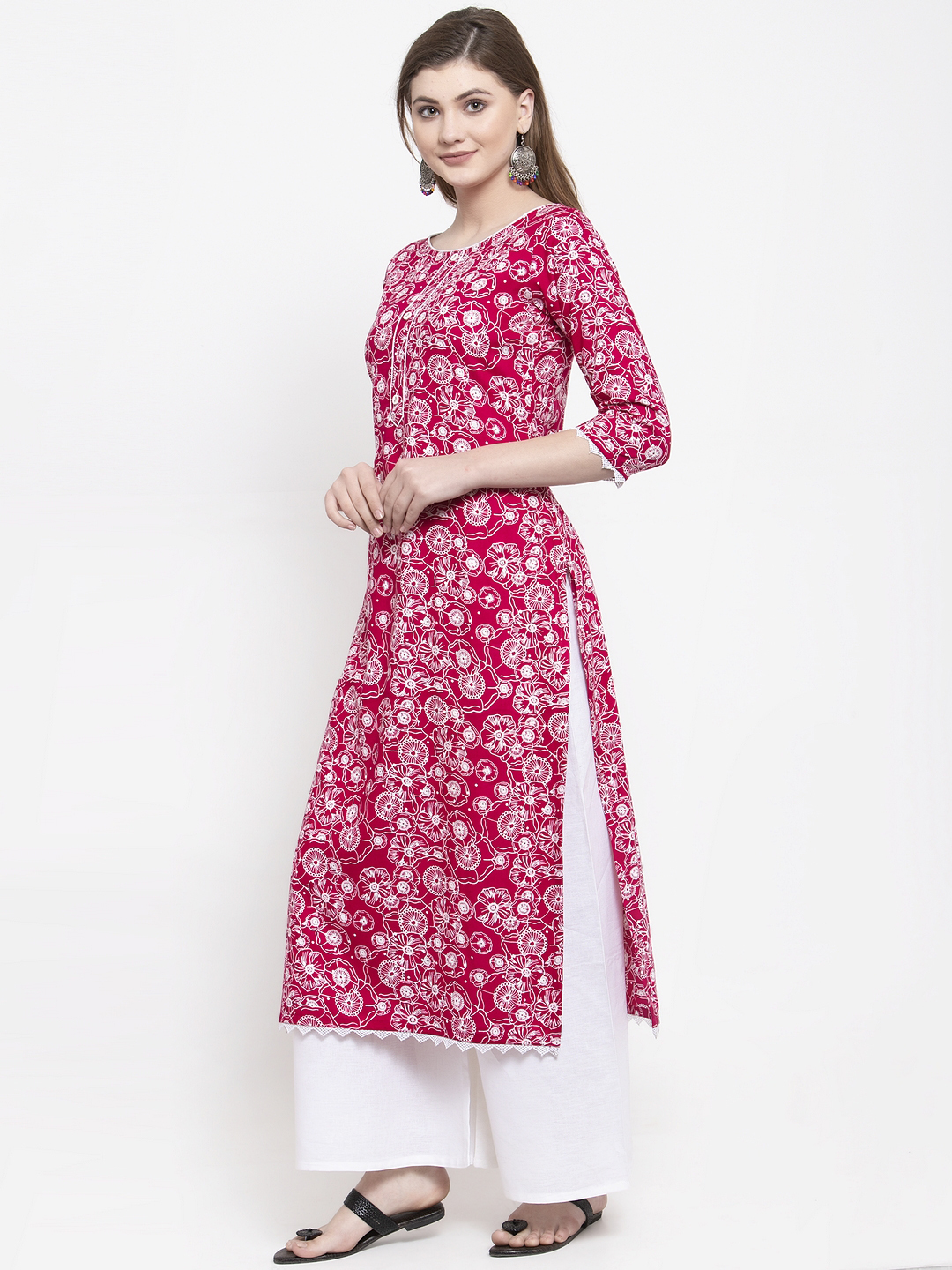 Multicolour Rayon Designer Kurta With Palazzo Set
