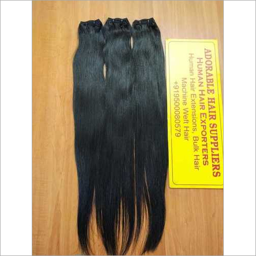 Indian Hair Extensions - Human Hair , Clip-in Straight , Black Color | Adds Instant Length, Volume, Curling & Easy Washing