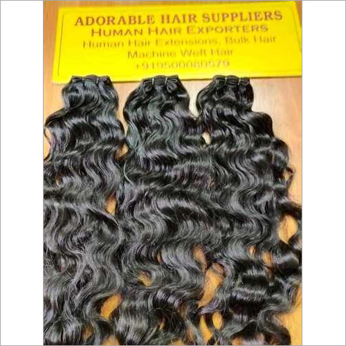 Indian Temple Hair - Machine Weft Hair, 254-609.6mm Length | Black, 3-Year Warranty, Offers Natural Wave and Superior Curls