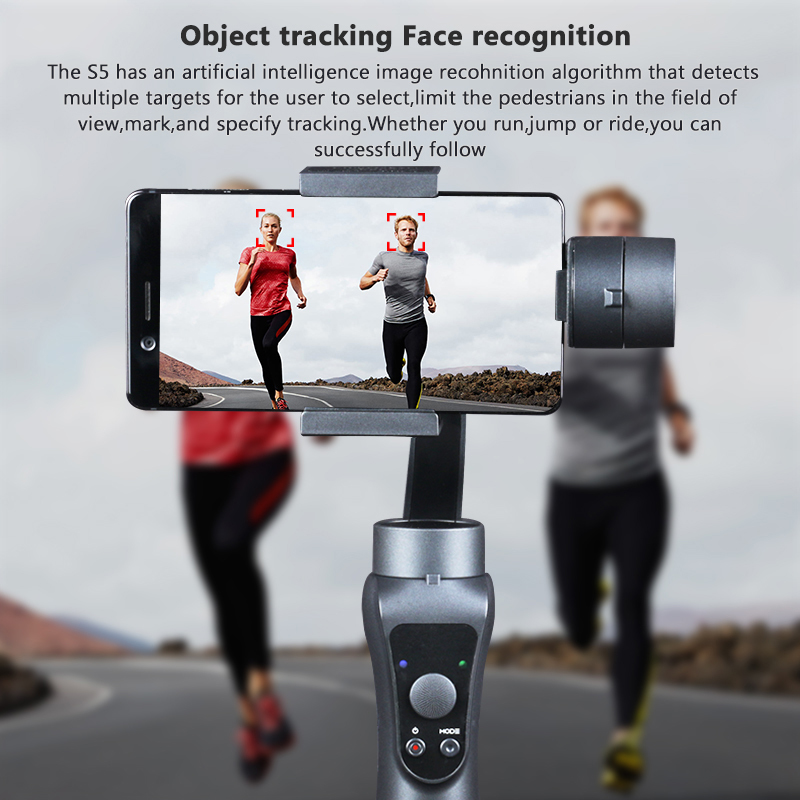High Quality S5 3-axis Handheld Bluetooth Gimbal Stabilizer For Smartphones