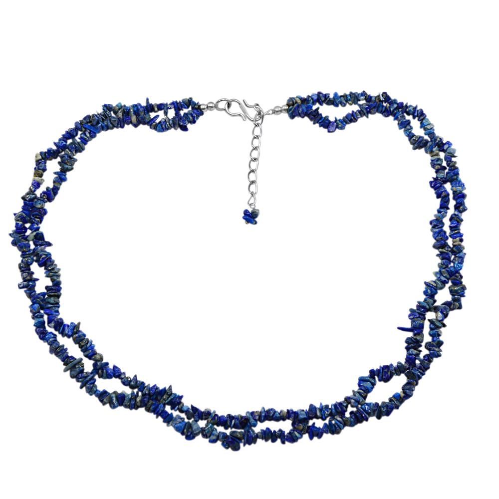Sodalite Gemstone Chips Necklace Pg-131581 Size: 1.1x50.6