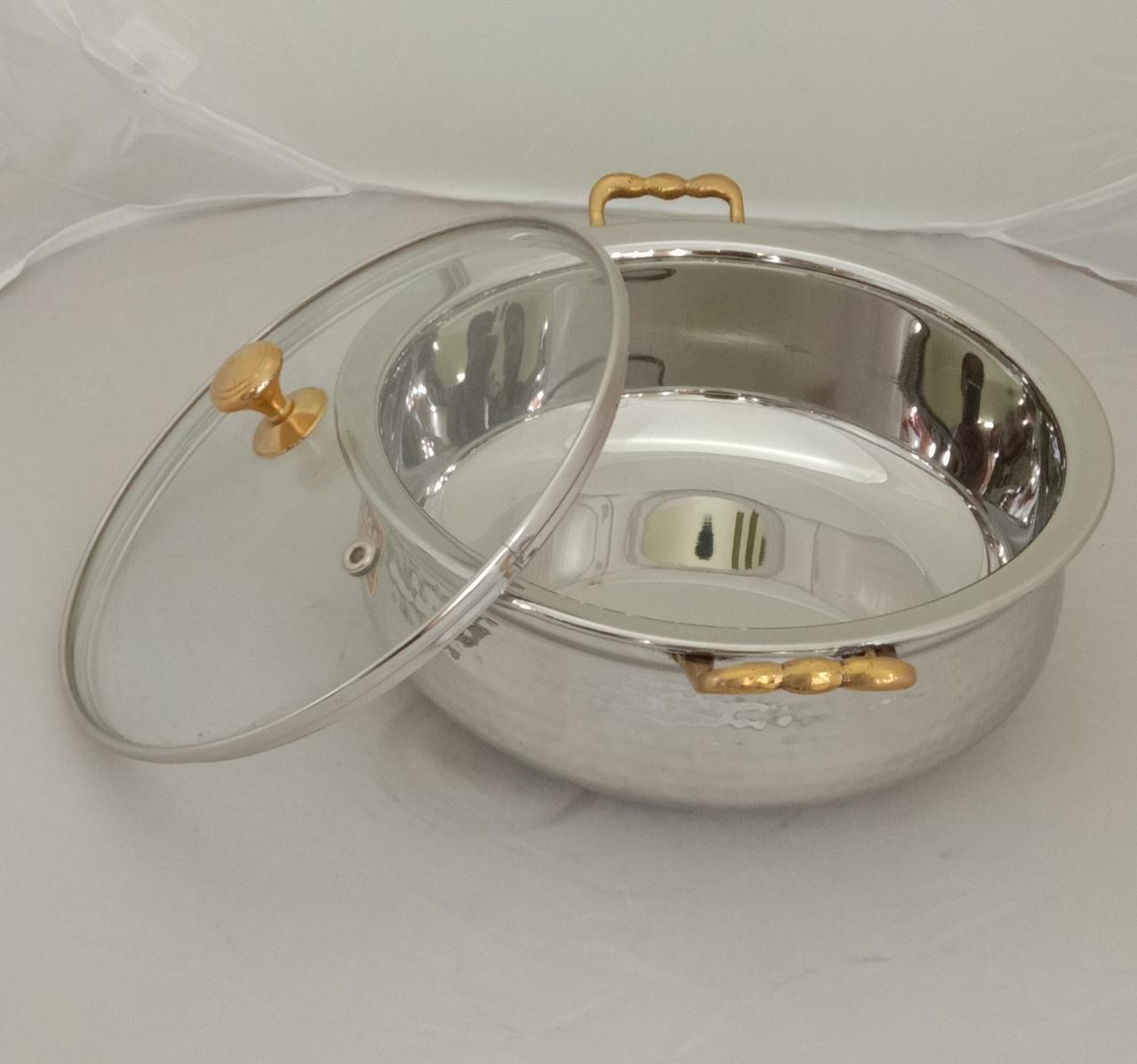 Royal Handi Steel With Glass Lid