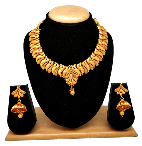 Temple Collection Necklace Set - Gold Plated | Elegant Jewelry for Special Occasions and Everyday Wear