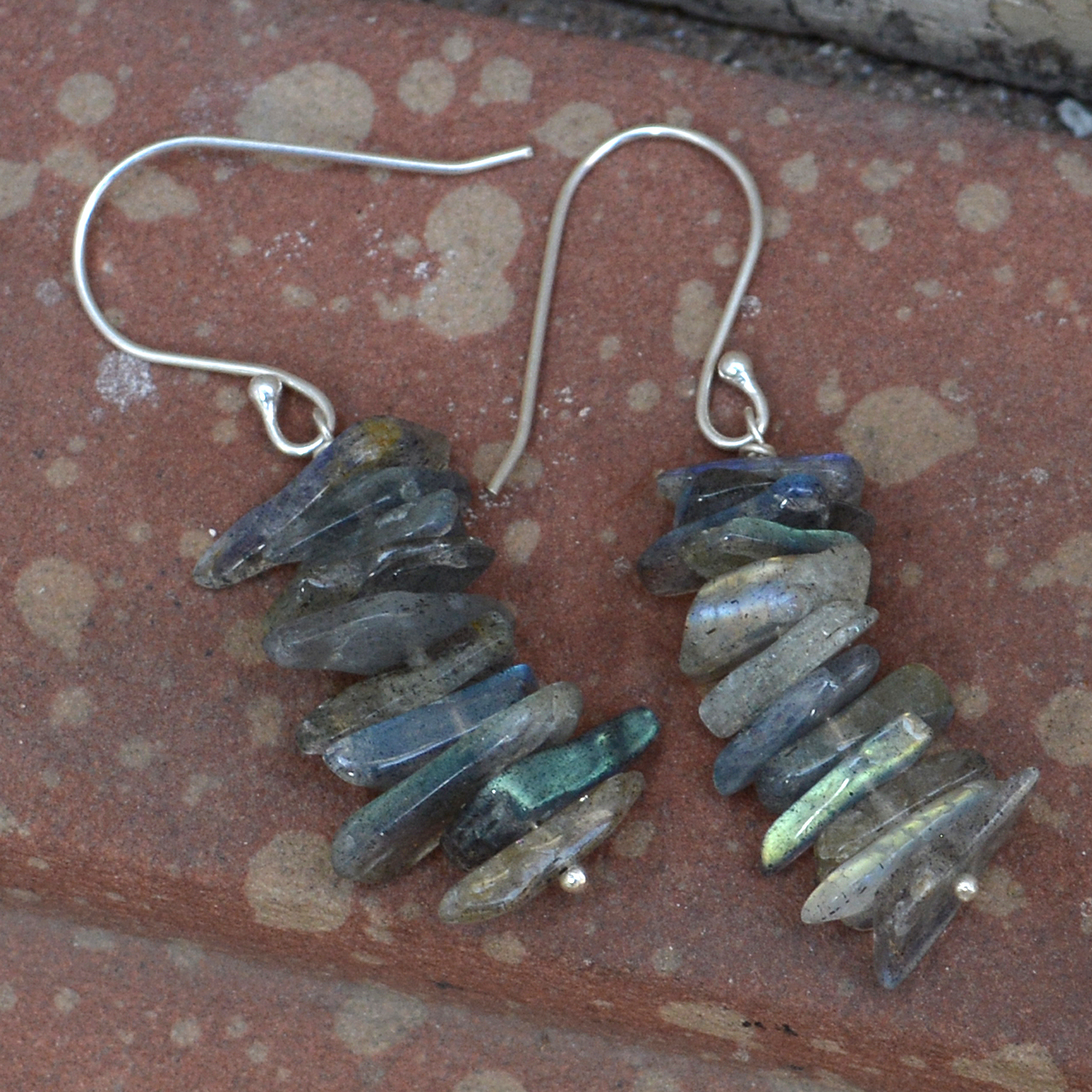 Labradorite Gemstone Silver Earring Pg-133374 Gender: Women