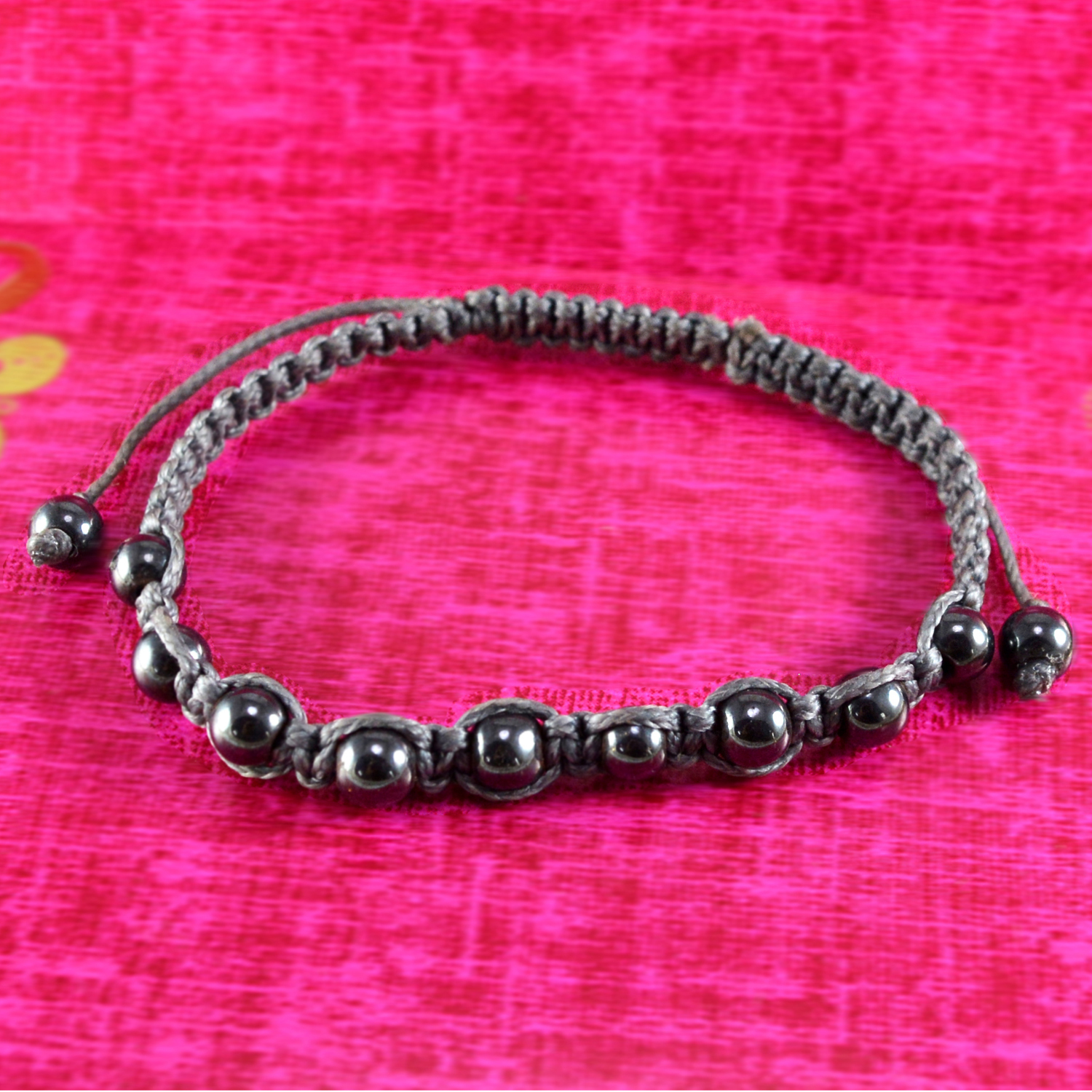 Hematite Gemstone Stretchable Bracelet Pg-133383