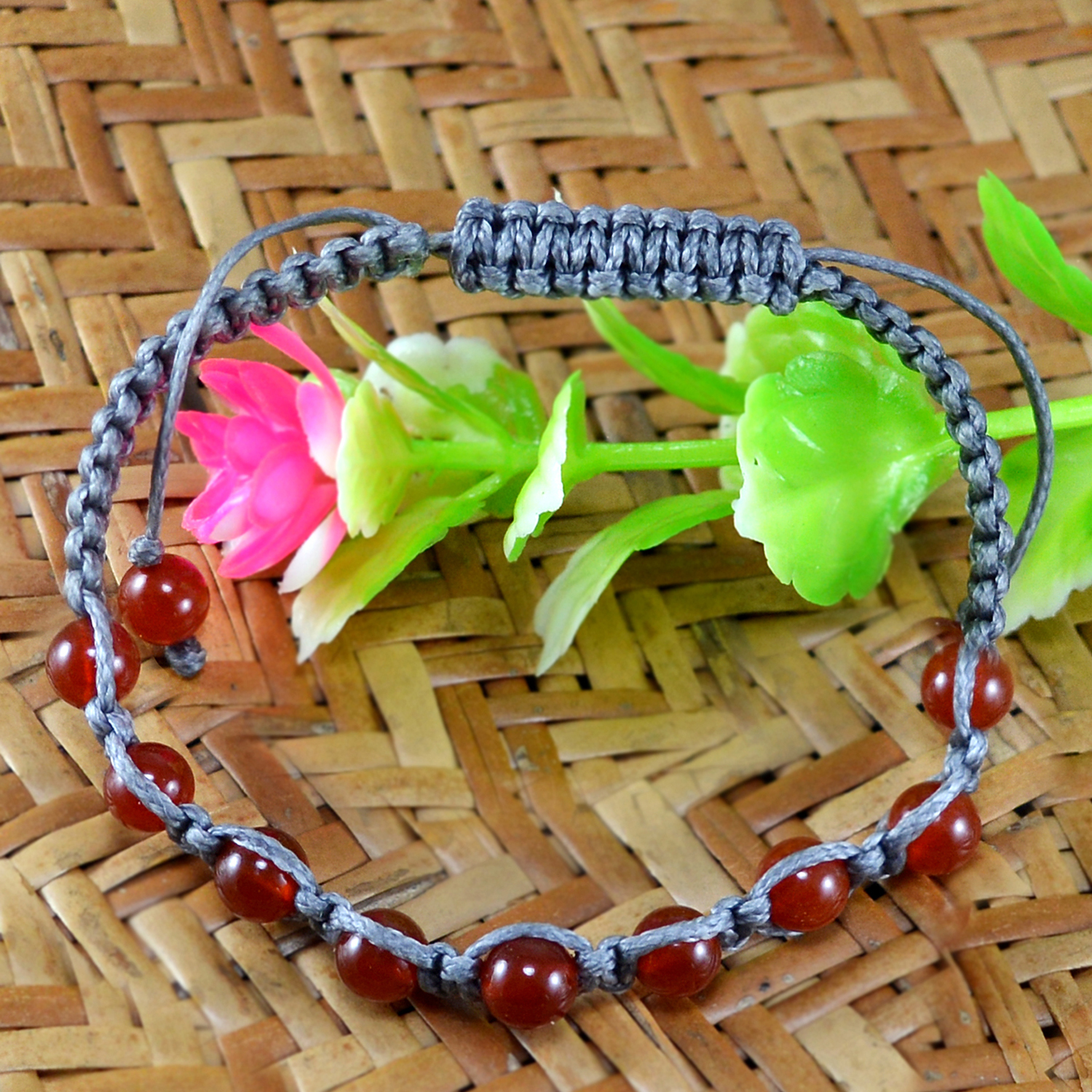 Carnelian Gemstone Stretchable Bracelet Pg-133384
