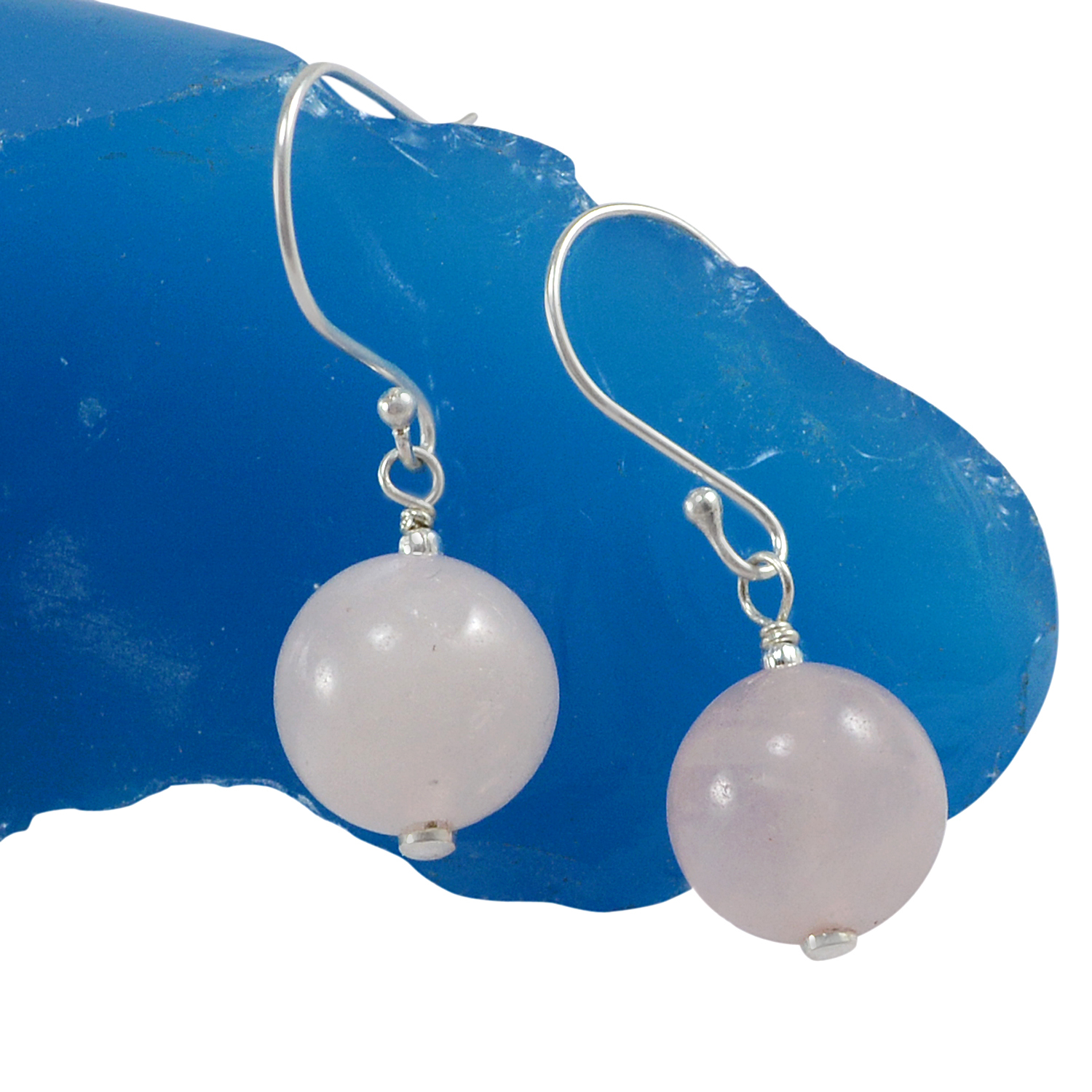 Rose Chalcedony Silver Earring Pg-133391 Gender: Women