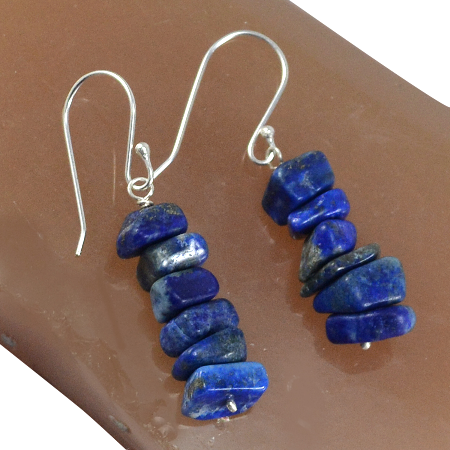 Lapis Lazuli Silver Earring Pg-133396 Gender: Women