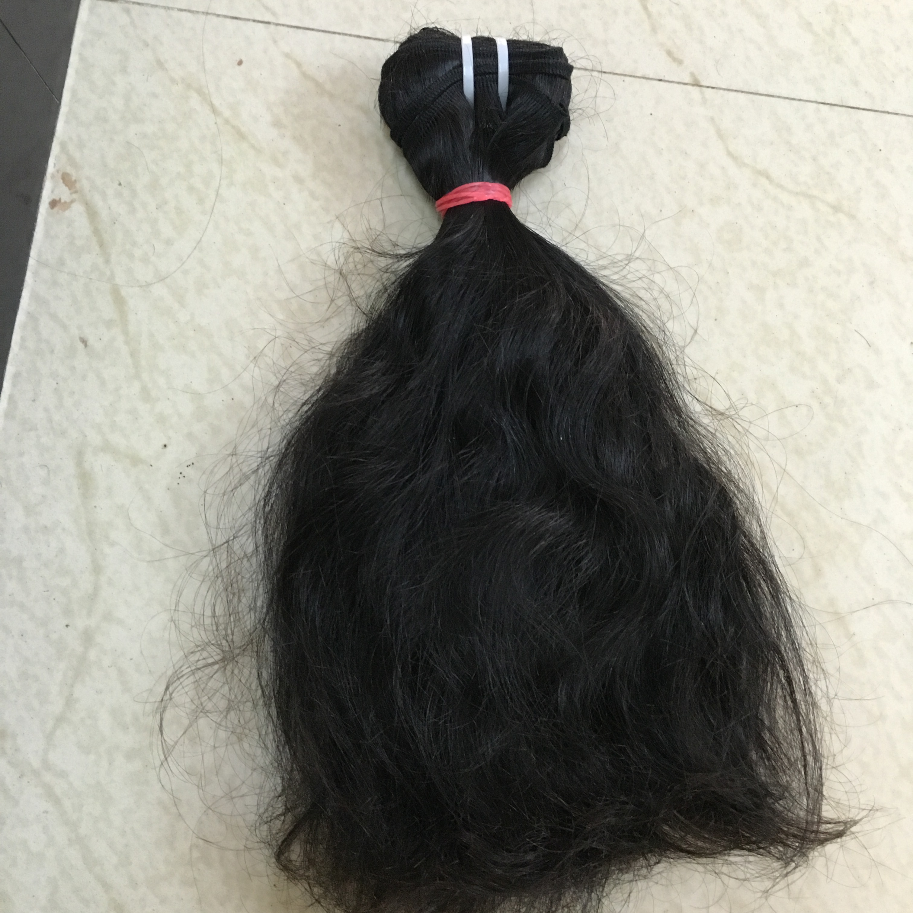 Natural Wavy Wholesale Indian Human Hair Extension Bundles - Length: 8 - 40 Inch (In)