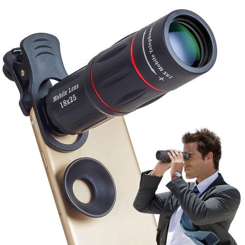 Universal 18x25 Monocular Zoom Hd Optical Cell Phone Lens Size: 20*15*10cm