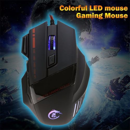 A907 Professional Wired Gaming Mouse 7-key Colorful Glowing 5500dpi Adjustable 1200 / 1600 / 2400 / 3200/5500dpi.