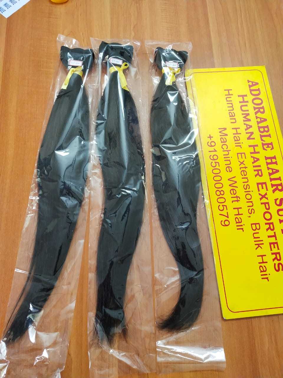 Indian Hair Extensions - Human Hair , Clip-in Straight , Black Color | Adds Instant Length, Volume, Curling & Easy Washing