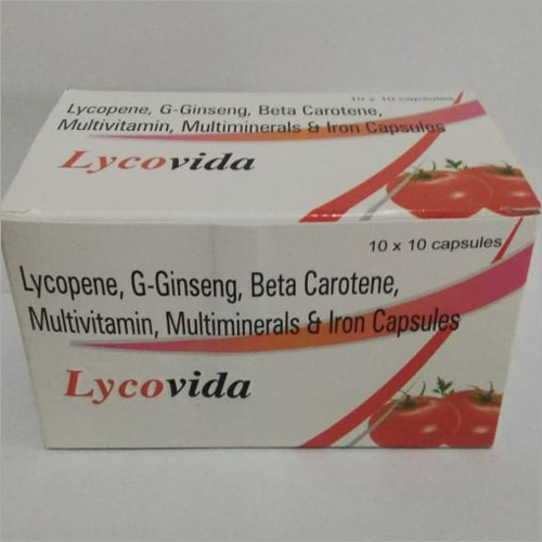 Lycopene G-Ginseng Beta Carotene Multivitamin Multiminerals And Iron Capsules