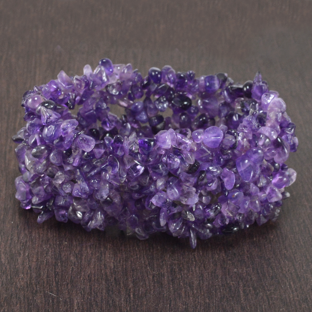 Amethyst Gemstone Stretchable Bracelet Pg-155824