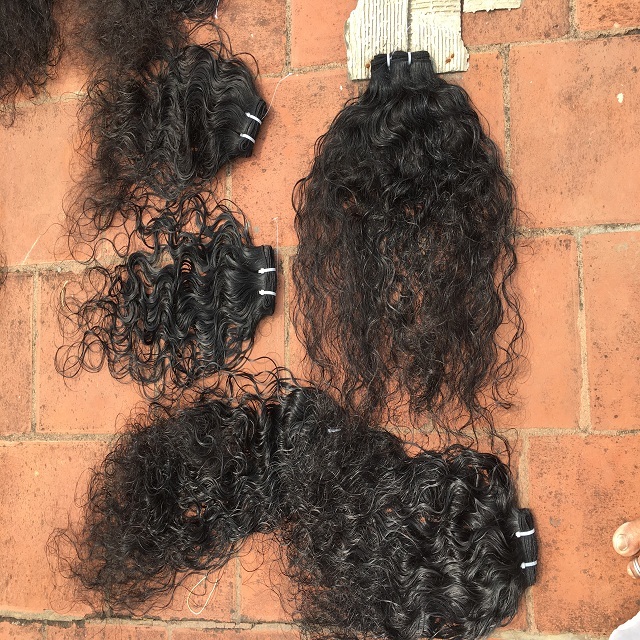 Natural Brown Machine Weft Short Hairs