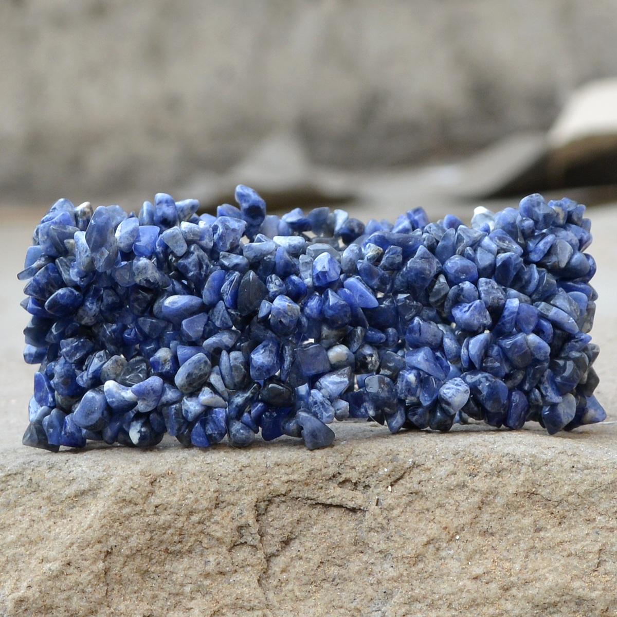 Sodalite Gemstone Stretchable Bracelet Pg-155827