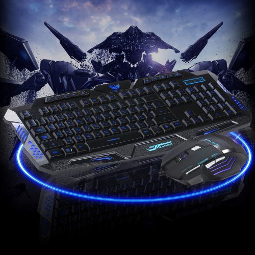 Abs J30 Backlit Mouse Keyboard Set English And Russian Design