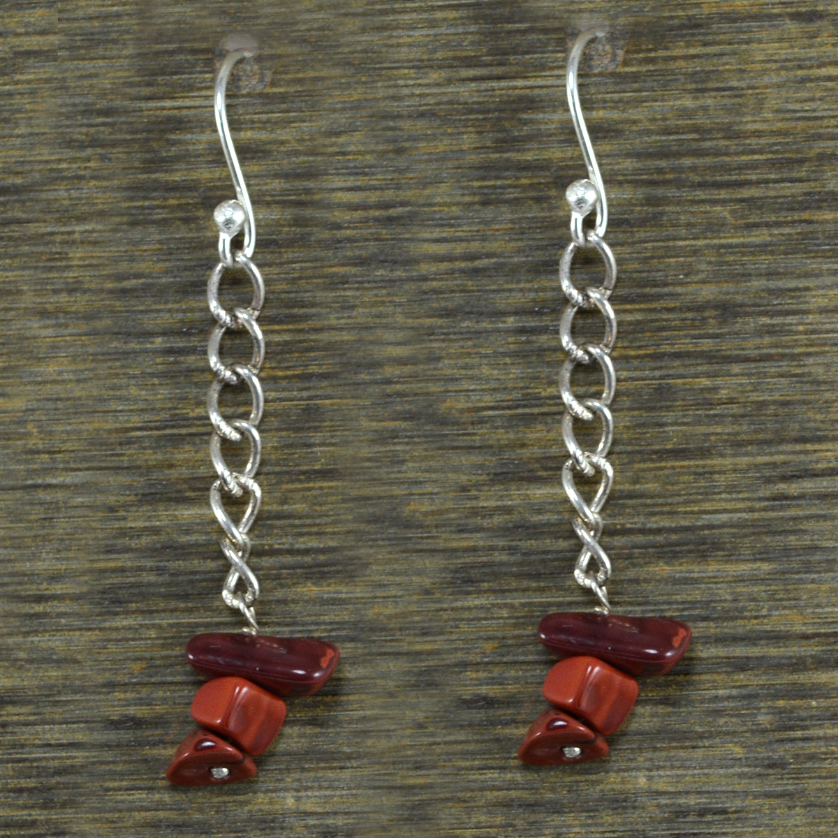 Red Jasper Gemstone 925 Sterling Silver Earring Pg-155830 Gender: Women