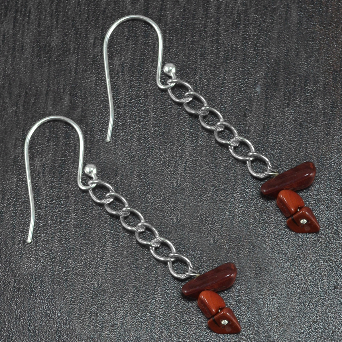Red Jasper Gemstone 925 Sterling Silver Earring Pg-155830 Gender: Women