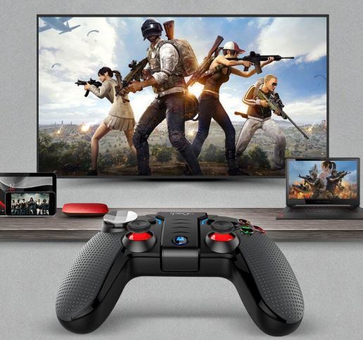 Pg-9099 Wireless Bluetooth Gamepad Gaming Controller Joystick Dual Motor Turbo Telescopic Holder: Built-in Phone Holder
