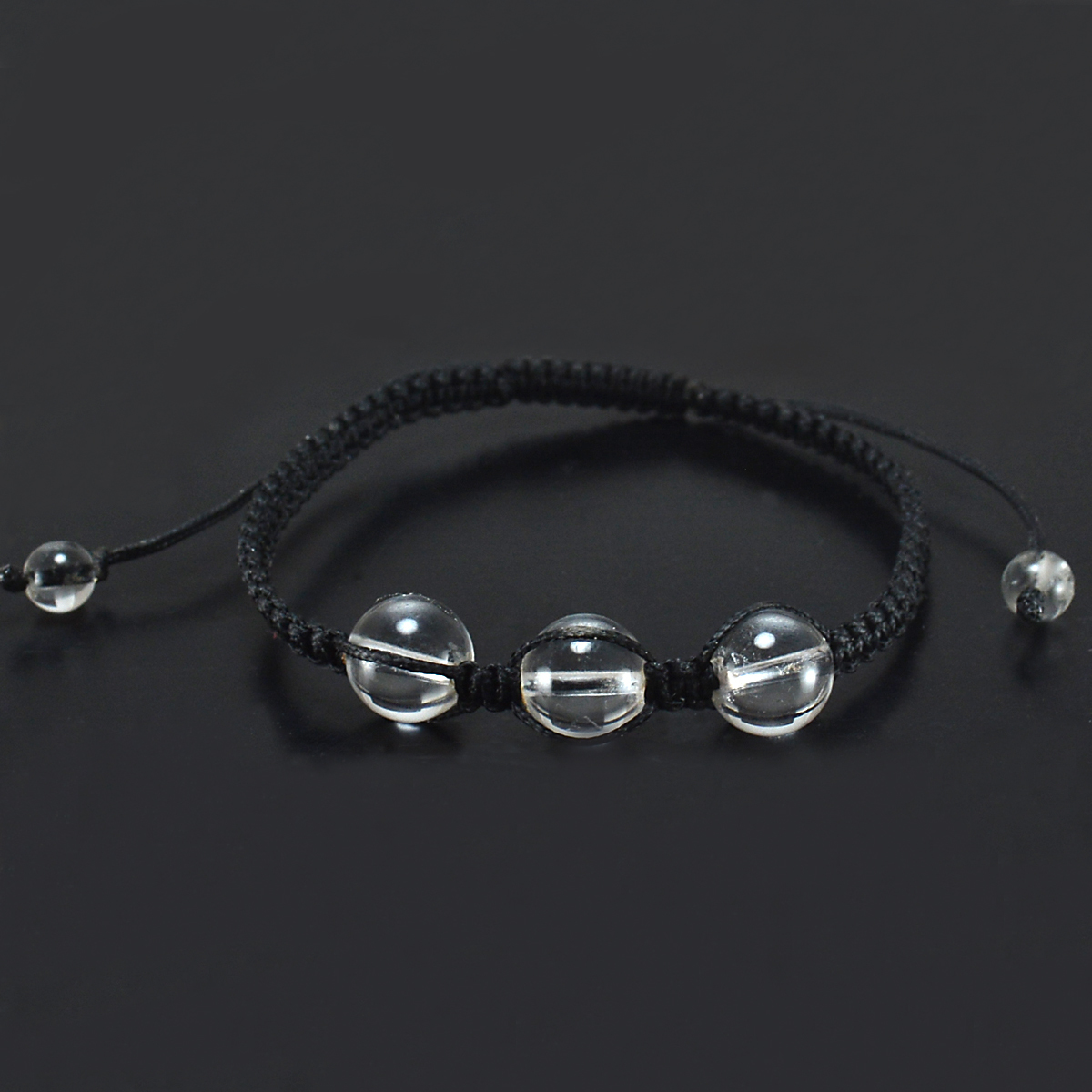 Crystal Quartz Gemstone Adjustable Bracelet Pg-155843