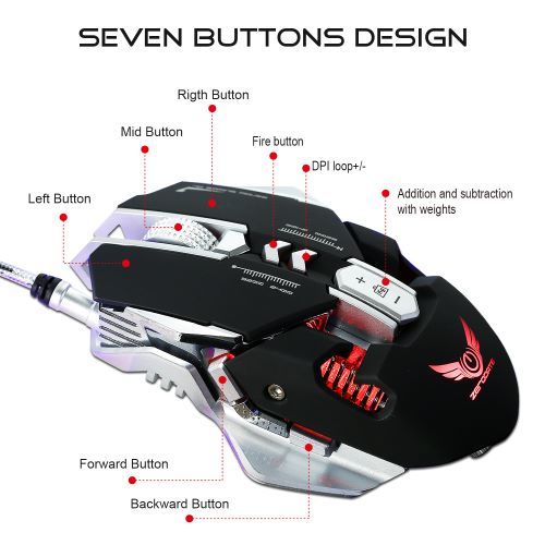 X300gy Mechanical Macros Define The Game Mouse 7 Programmable Keys