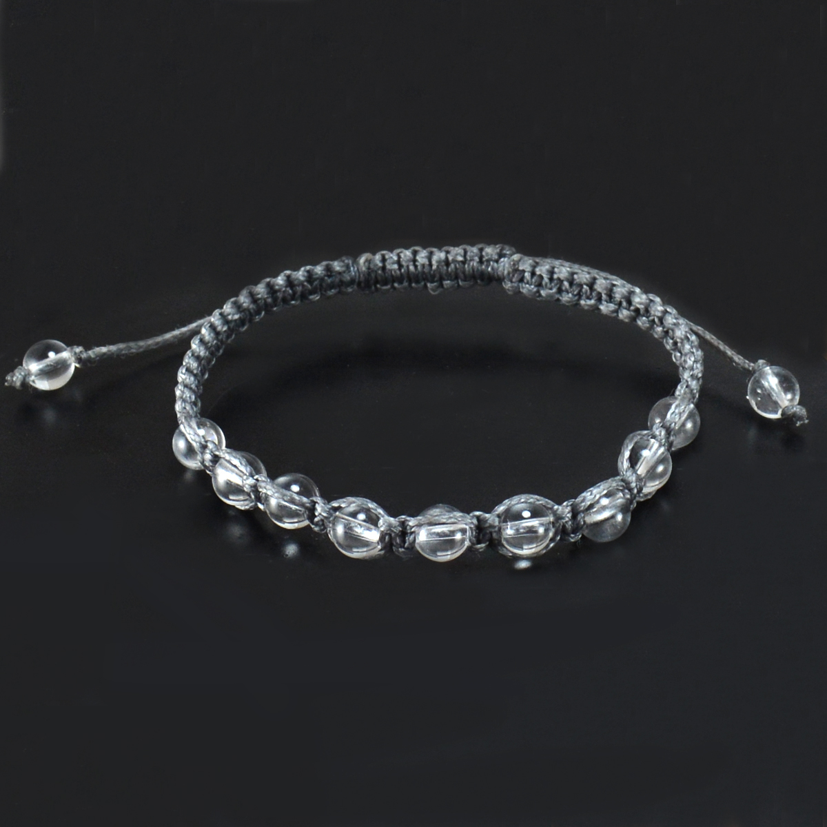 Crystal Quartz Gemstone Bracelet Pg-155844 Size: Adjustable