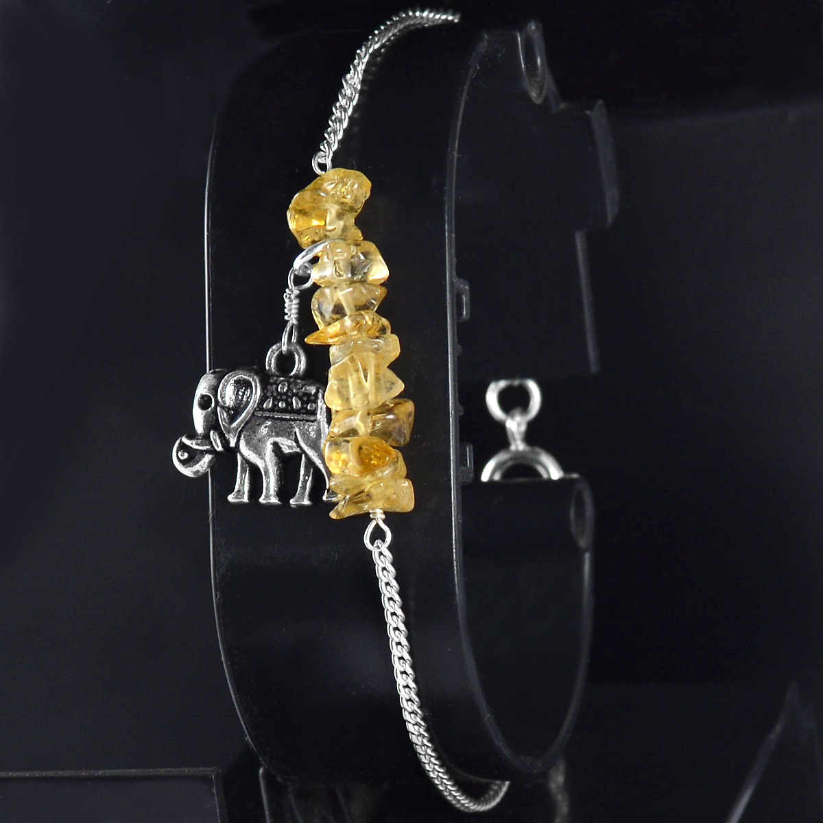 Citrine Gemstone - 2.1x21.4 Cm | 925 Sterling Silver Charm Bracelet For Women, Perfect For Anniversaries And Special Occasions