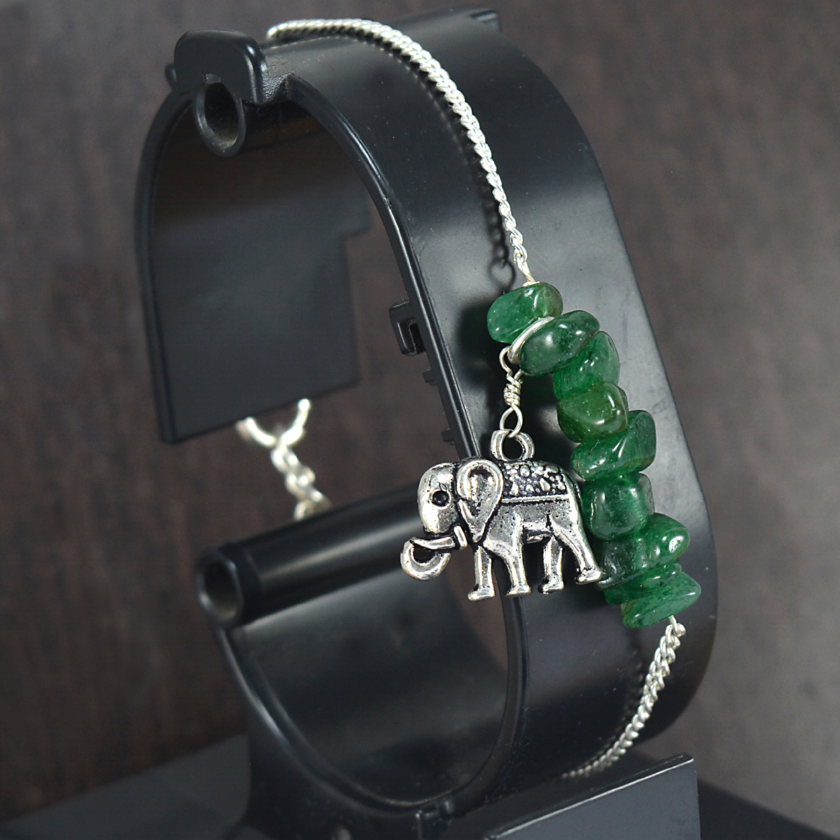 Green Aventurine Gemstone Silver Bracelet Pg-155862 Gender: Women