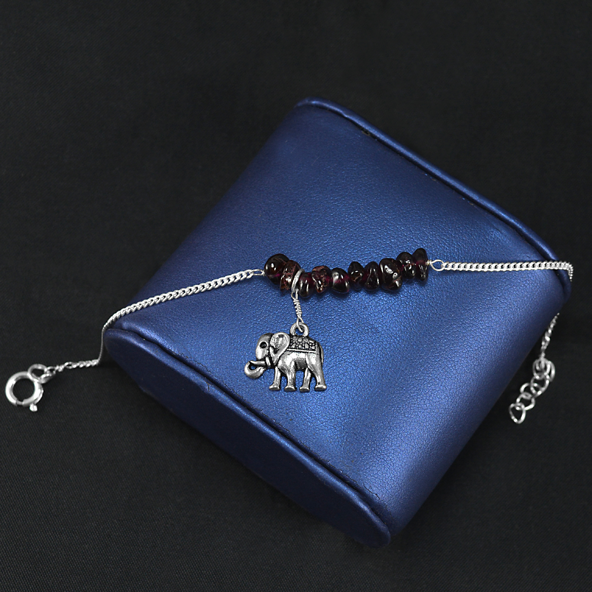 Garnet Gemstone Silver Bracelet Pg-155863 Gender: Women