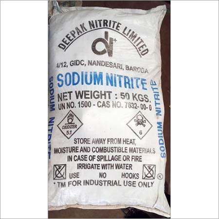 Sodium Nitrite - White Crystalline Powder, Purity 99.00% w/w, Loss on Drying 0.13% w/w, Alkalinity 0.08% w/w, Chloride 0.010% w/w, Sodium Nitrate 0.68% w/w | Food Preservation & Industrial Use