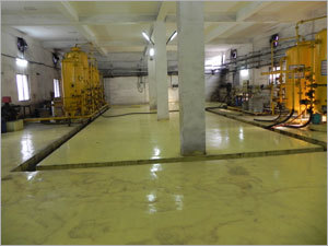 DM प्लांट अम्ल प्रतिरोधी फर्श