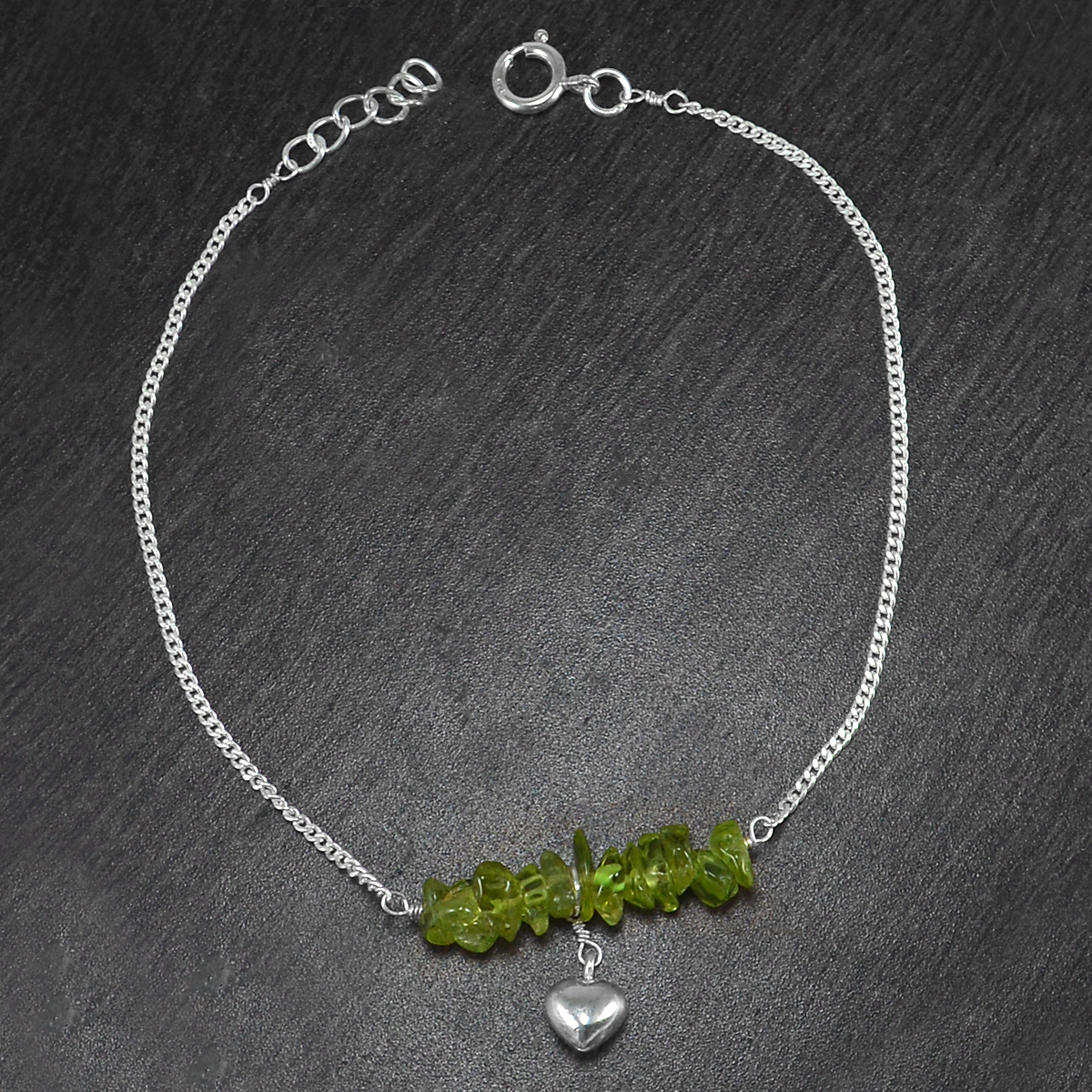Peridot Single Piece Anklet Pg-155870 Gender: Women