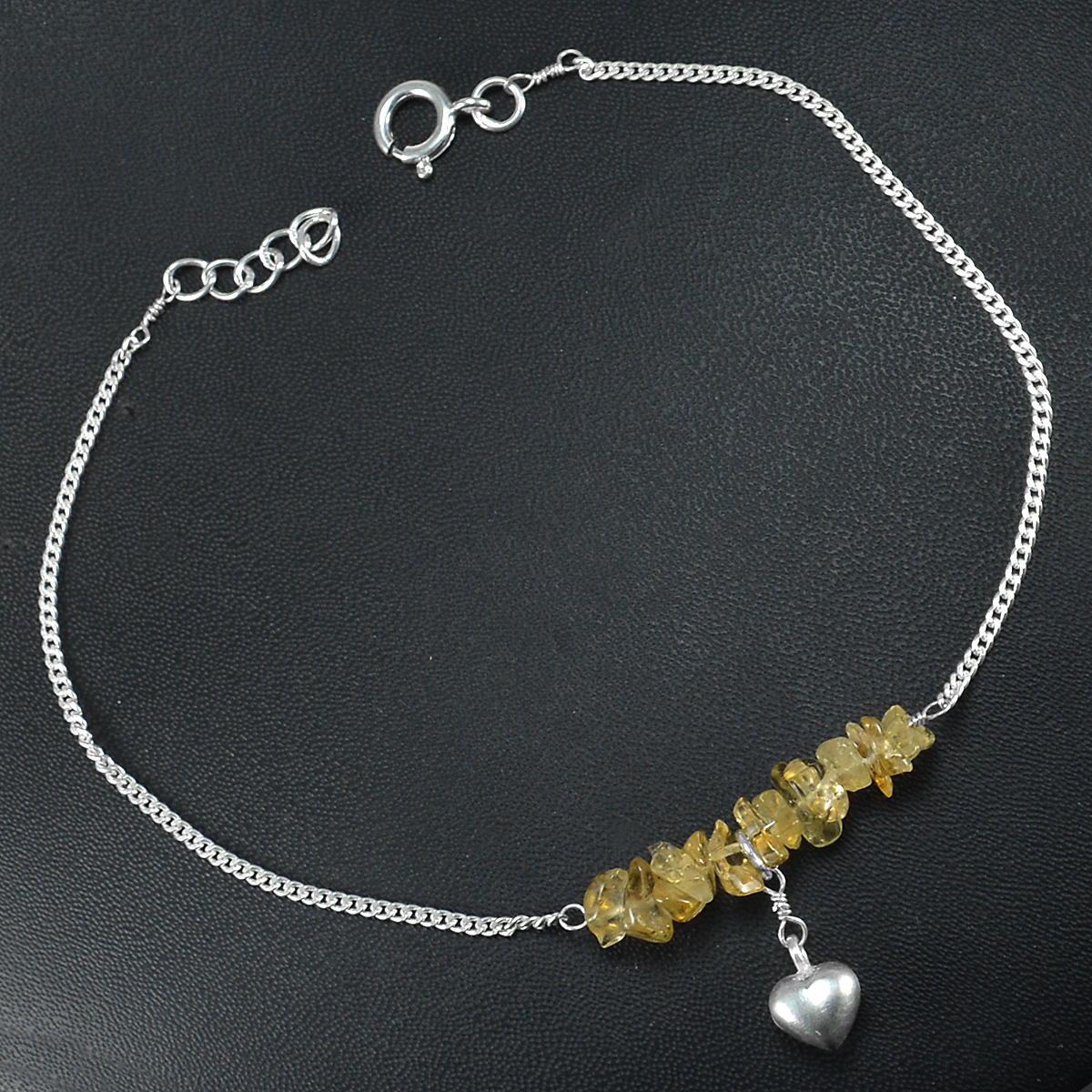Citrine Single Piece Anklet Pg-155872 Gender: Women