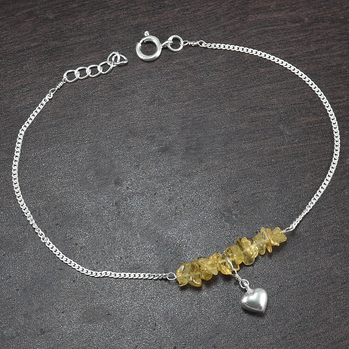 Citrine Single Piece Anklet Pg-155872 Gender: Women