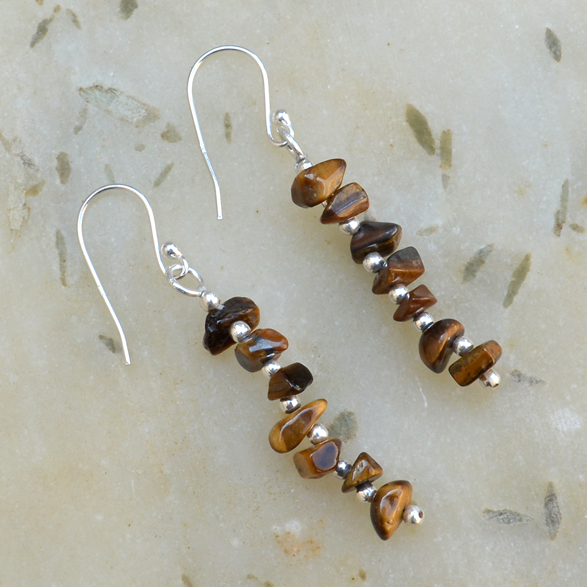 Tiger Eye Gemstone - 0.7x5.1 Inches | 925 Sterling Silver Dangle Earrings For Women, Perfect For Anniversaries, Engagements, Weddings, And Parties