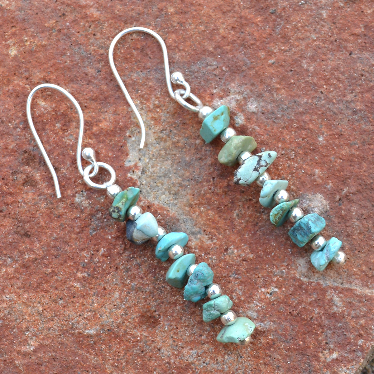 Turquoise Gemstone Silver Dangle Earring Pg-155884 Gender: Women