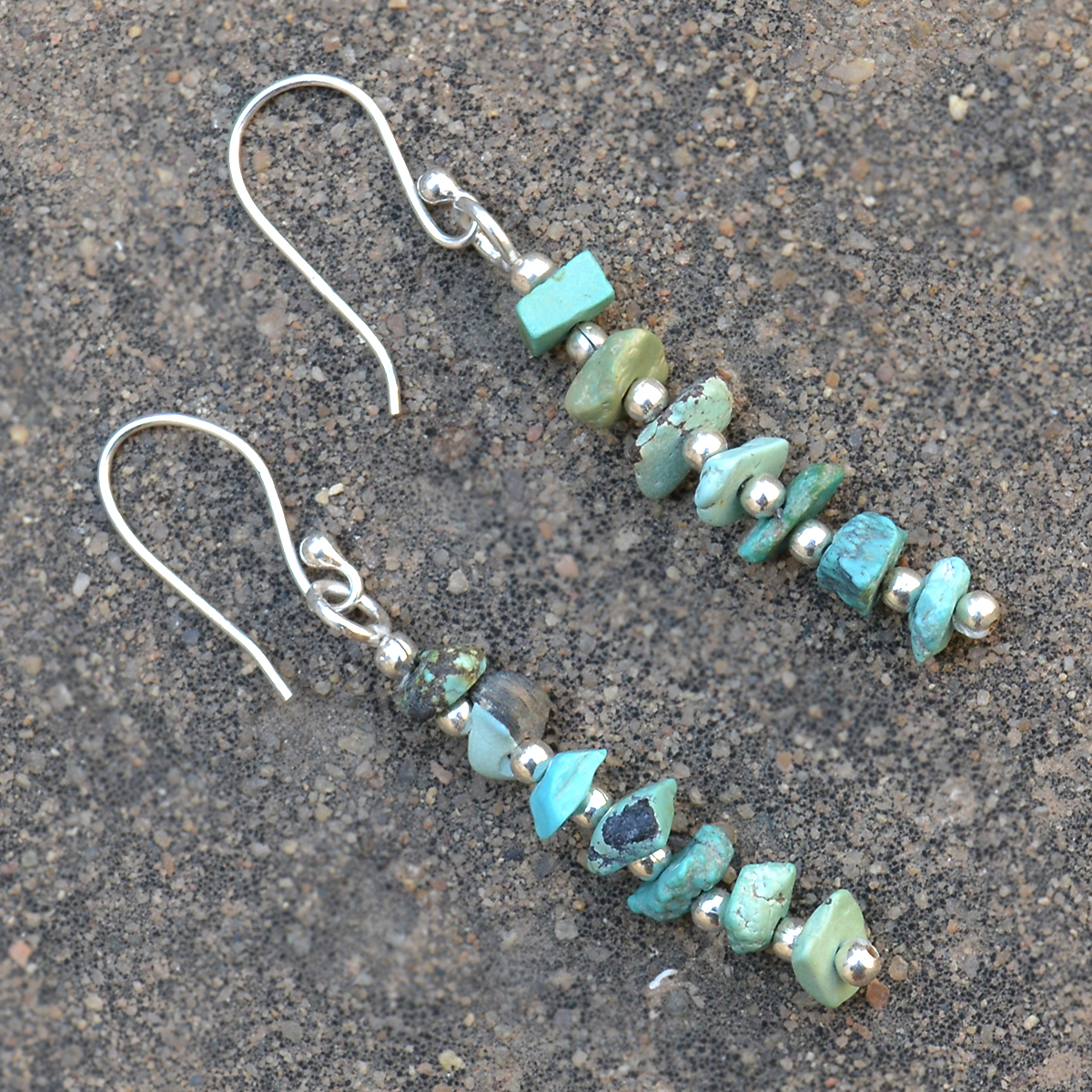 Turquoise Gemstone Silver Dangle Earring Pg-155884 Gender: Women