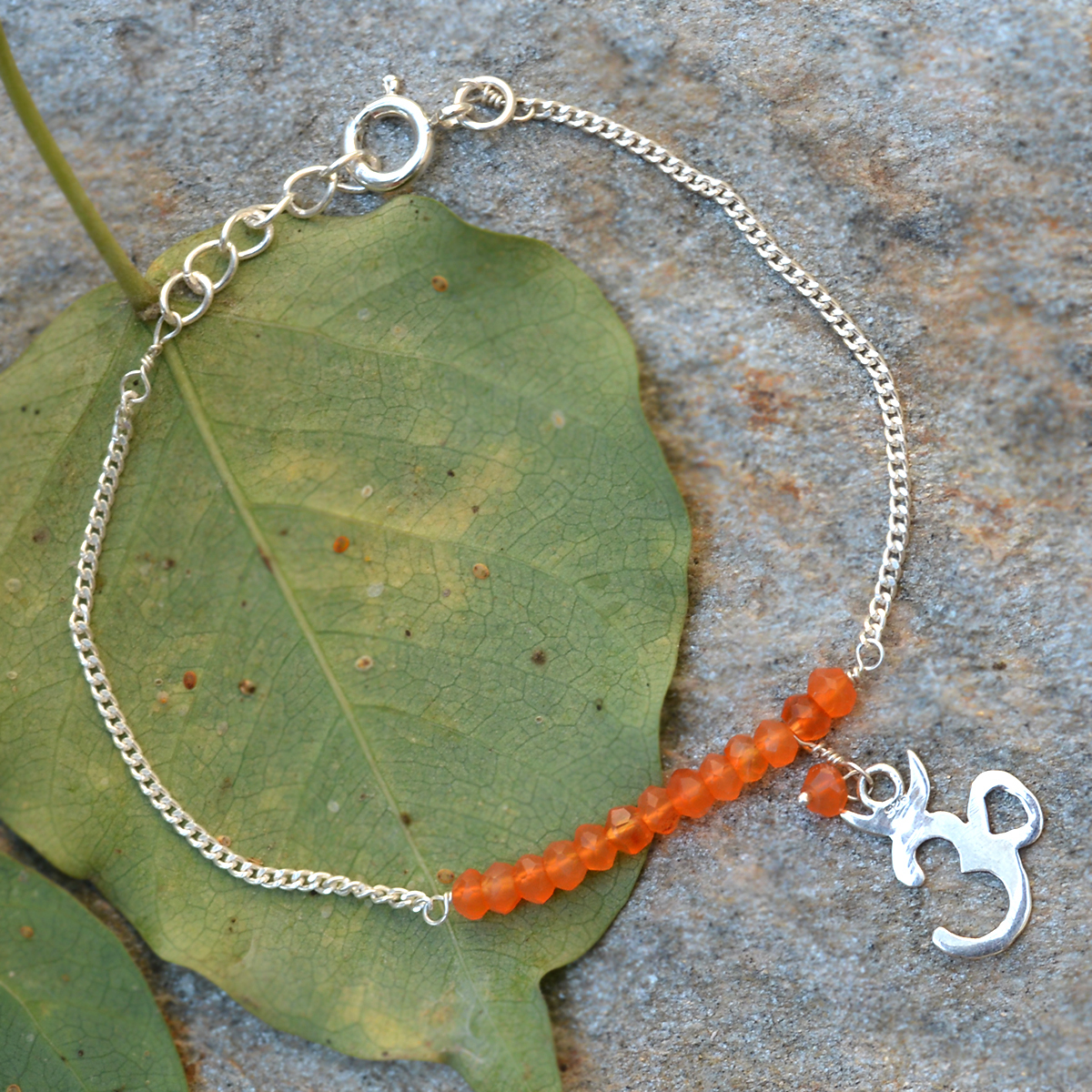 Carnelian Gemstone Bracelet - 1.8x27 Cm | 925 Sterling Silver, Charm Design For Women, Perfect For Anniversary, Engagement, Gift, Party, Wedding
