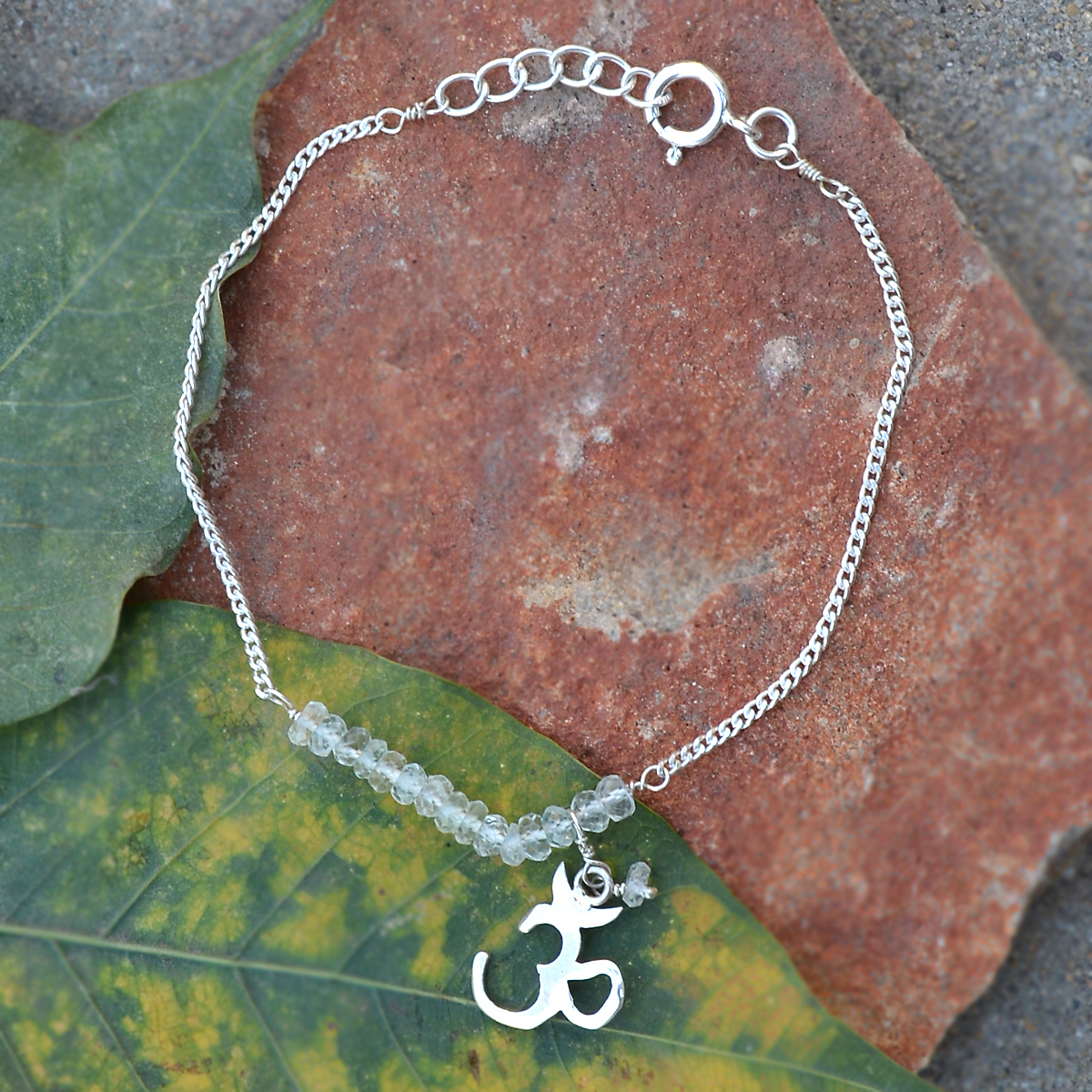 Crystal Gemstone Silver Bracelet Pg-155896 Gender: Women