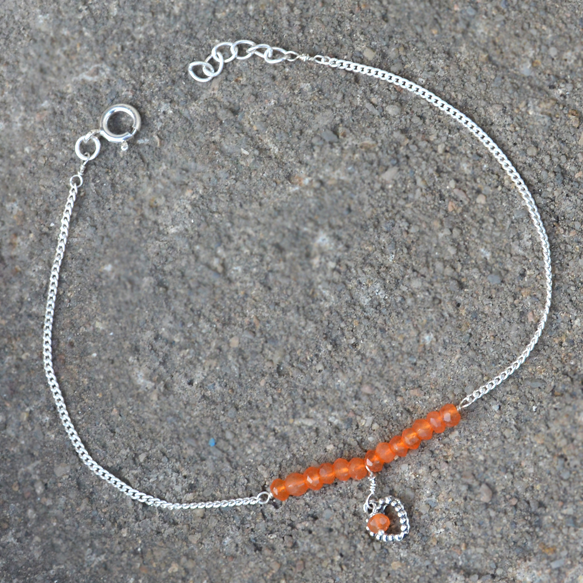 Carnelian Gemstone Silver New Bracelet Pg-155890 Gender: Women