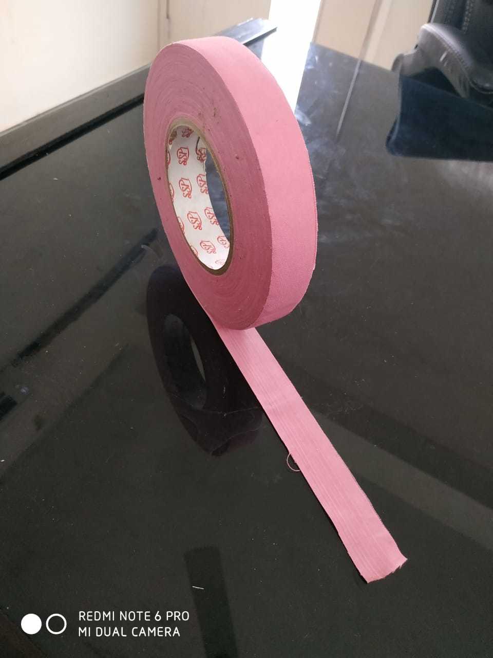 Self Adhesive Cotton Tapes - Acrylic Water Base, 6mm, 12mm, 18mm, 24mm, 32mm, 48mm Width, Colors: White, Black, Pink, 45m Length, Water Activated Adhesive